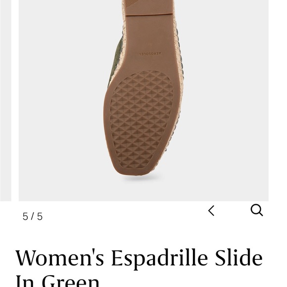 Aerosole olive green slides. Worn only in house for fit - Picture 5 of 5